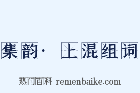 集韵·上混组词是什么意思的图片